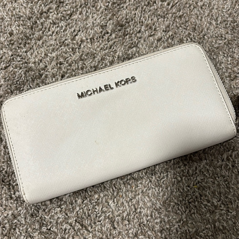 White MK wallet